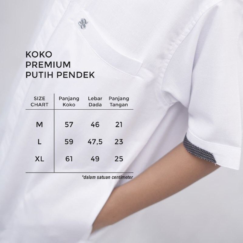 SYIRKUH KOKO PREMIUM PENDEK PUTIH REMAJA 01 - Gambar 4