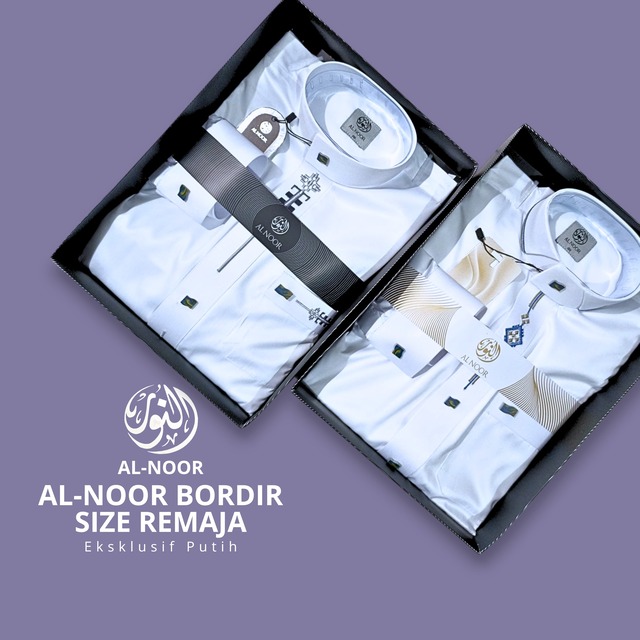 ALNOOR JUBAH PUTIH REMAJA BORDIR PREMIUM - Gambar 5