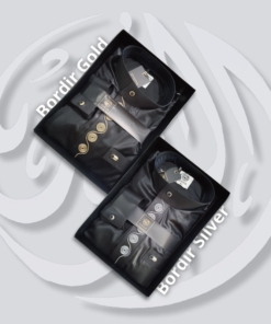 ALNOOR JUBAH BORDIR MANSET HITAM DEWASA