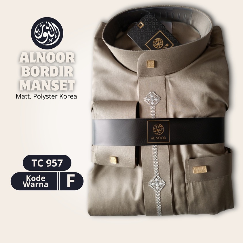 ALNOOR JUBAH BORDIR MANSET DEWASA TC957 - Gambar 7