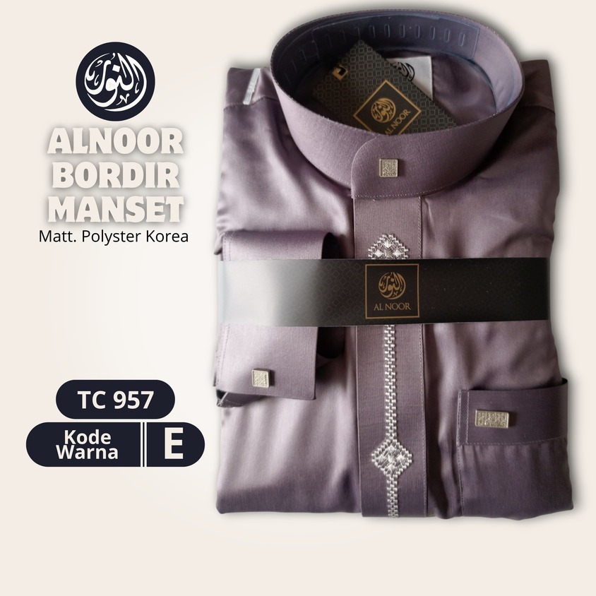 ALNOOR JUBAH BORDIR MANSET DEWASA TC957 - Gambar 6