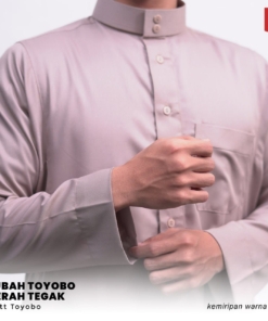 Alternative view of ASYRAF JUBAH SAUDI TOYOBO KERAH TEGAK POLOS DEWASA
