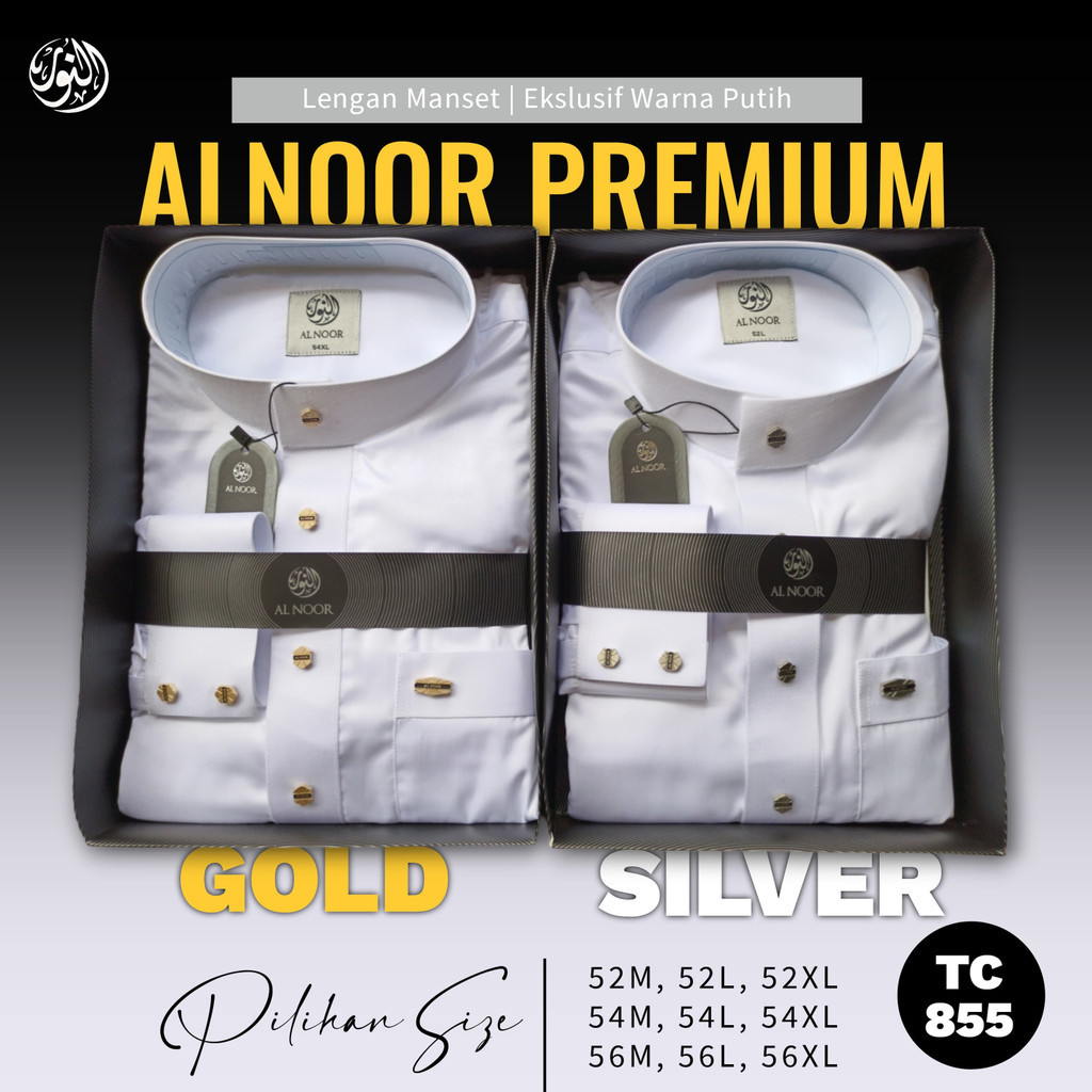 ALNOOR JUBAH POLOS PREMIUM MANSET DEWASA - Gambar 2