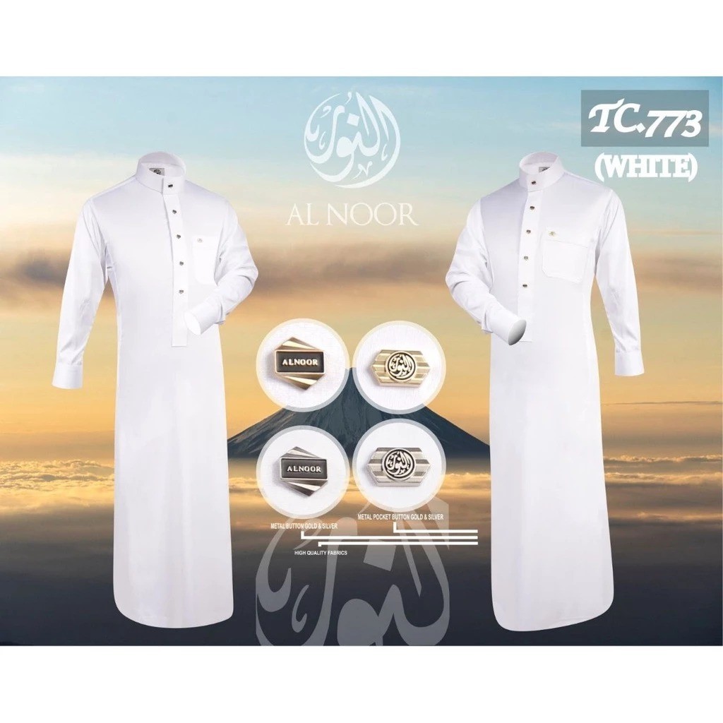 ALNOOR JUBAH POLOS PREMIUM MANSET DEWASA - Gambar 6