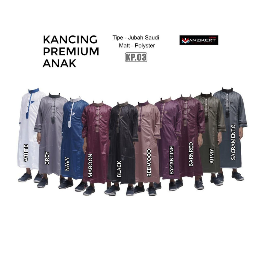 MANZIKERT JUBAH KP.03 ANAK DAN DEWASA - Gambar 3