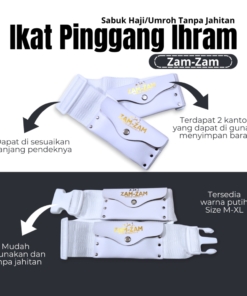 Alternative view of IKAT PINGGANG IHRAM HAJI DAN UMROH ZAM-ZAM
