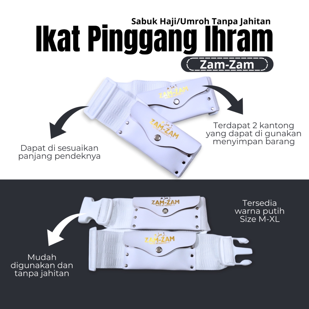 IKAT PINGGANG IHRAM HAJI DAN UMROH ZAM-ZAM - Gambar 2