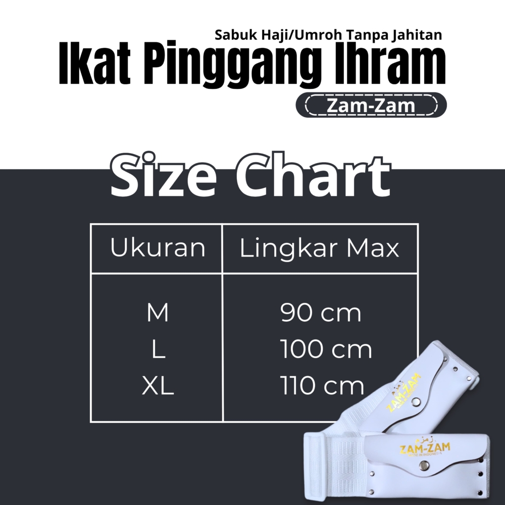 IKAT PINGGANG IHRAM HAJI DAN UMROH ZAM-ZAM - Gambar 3