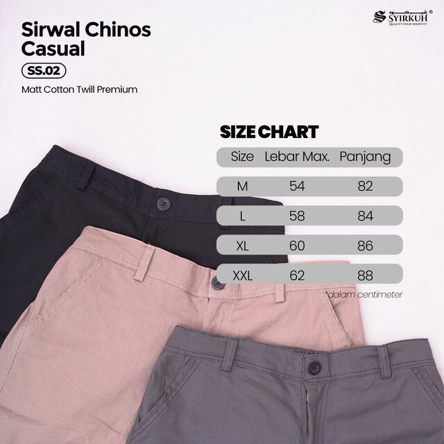 SYIRKUH CELANA SIRWAL CHINOS SS.02 - Gambar 2