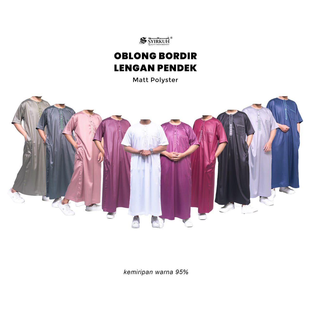 SYIRKUH JUBAH OBLONG LENGAN PENDEK SIZE DEWASA - Gambar 7