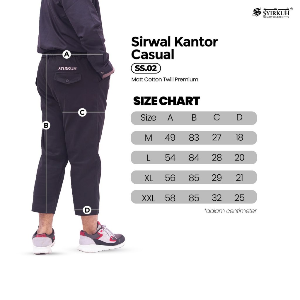 SYIRKUH CELANA SIRWAL KANTOR CASUAL SS.02 - Gambar 7